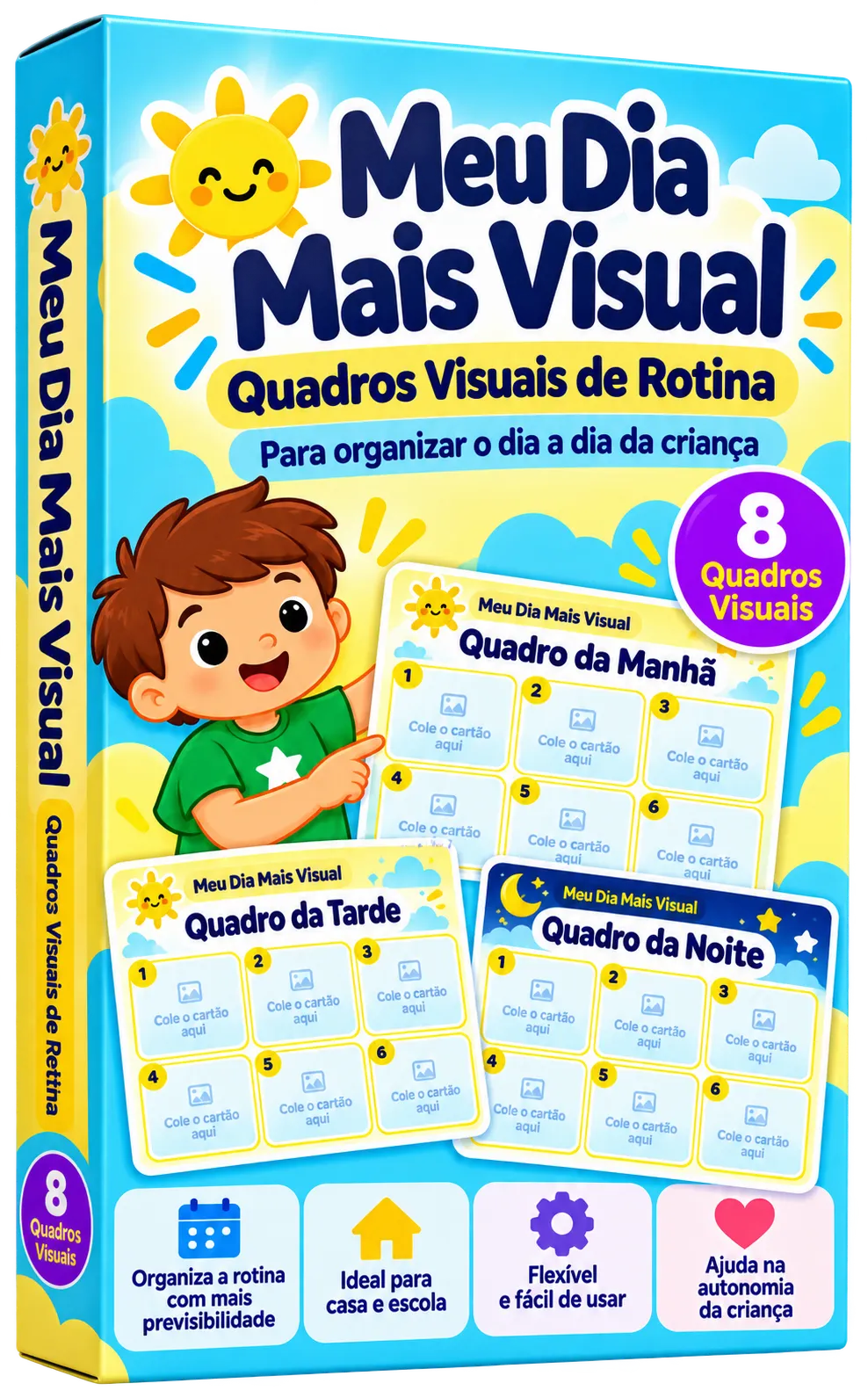 Meu Dia Mais Visual: 8 Quadros de Rotina Visual